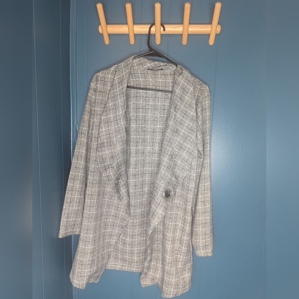 Plaid Women's Jacket in Gray